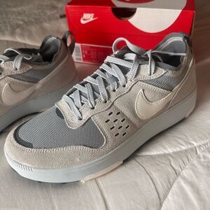 Nike Grey Suede & Mesh Sneakers